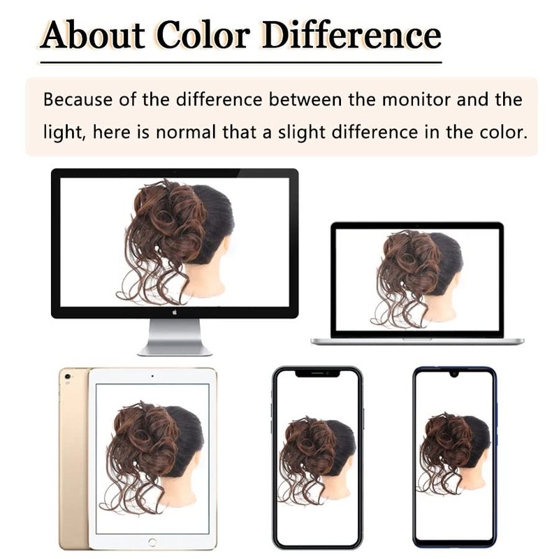 Uotp Claw Synthetic Hair Bun Messy Curly Hair Bun Chignon