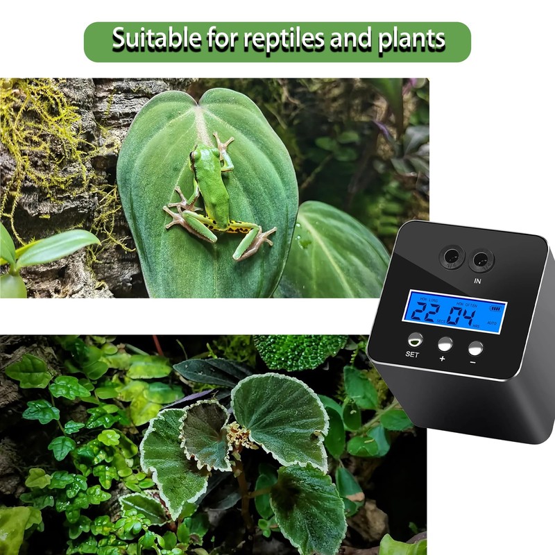 Reptile Humidifier & Mister for Tank with Auto Timer –
