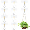 braxan 10 Pack Adhesive Ceiling Hooks, No Drilling Heavy Duty