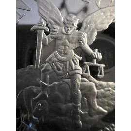 SAINT MICHAEL.  THE PATRON SAINT OF LAW ENFORCEMENT.   PROOF CHALLENGE COIN.