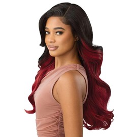 Outre Lace Front Wig - Perfect Hair Line 13X6 - Crystina (1B/UL RED VELVET)
