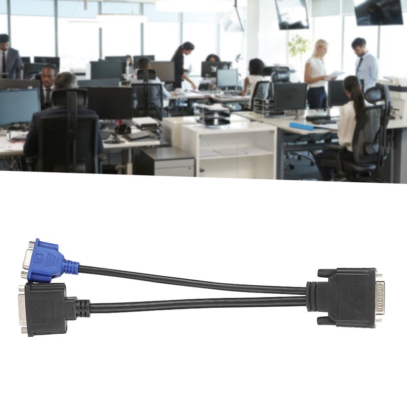 Female Dual Computer Monitor Extension Cable Adapter DMS 59 Pin