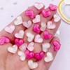 Generic 200pcs Pink Heart Resin Nail Art Charms