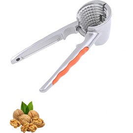 Herramienta Cascanueces, Pinza para Nueces, Fabricado en Acero Inoxidable, Tiene Mango de Silicona Antideslizante para pacanas