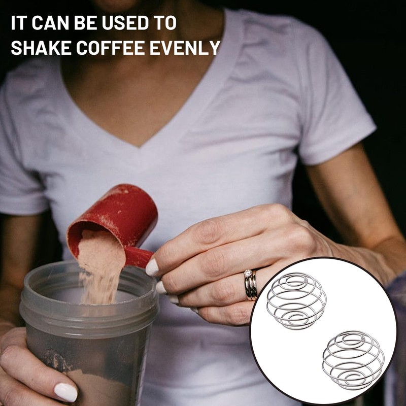 XIELBIS 2-Pack Stainless Steel Bottle Mixer Ball,Protein Shaker Ball -