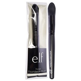 e.l.f. Cepillo de base puntiagudo, cabezal de cepillo cónico para ocultar, resaltar y contornear, para líquido, crema y polvo, fabricado con cerdas si