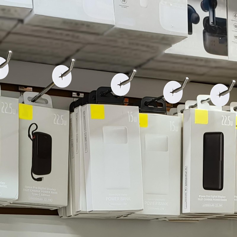 Koceci 200 PCS Peg Hook Stoppers, White Pegboard Locks for