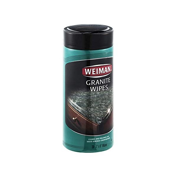 Weiman Granite Wipes Canister 30 Count (Pack of 12)