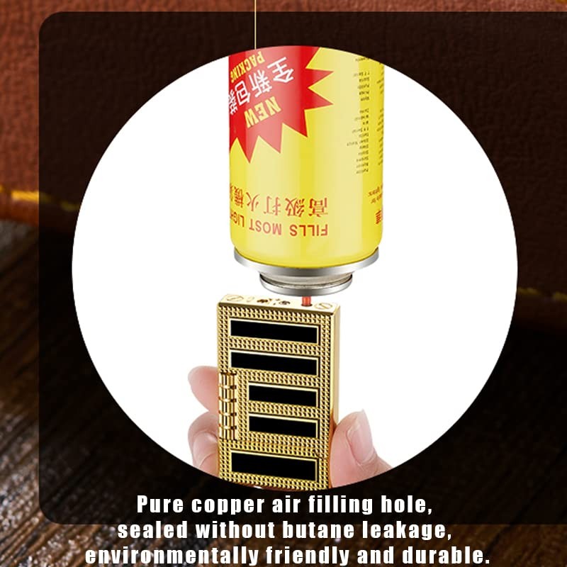 Cigar Lighters Soft Flame Lighter Retro Grinding Wheel Traditional Butane