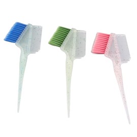 3 Brochas de Tinte para el Cabello de Doble Cara, Peine Aplicador de Cepillo para Resaltar el Cabello de Nailon con Mango Brillante