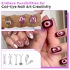 Cat Eye Magnet for Nails,8 PCS Cateye Magnets, Cat Eye
