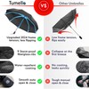 TUMELLA Flip-proof Inverted Travel Umbrella, Small Strong but Light Portable