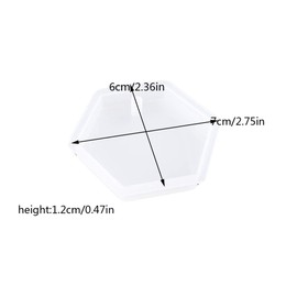 Nifocc Hexagon Keychain Silicone Mold Hexagonal Charms Epoxy Resin Molds Ornament Casting Molds with Hole for DIY Crafts Making Wall Hanging Home Decor - 3 Pcs