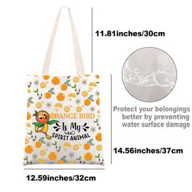 MYSOMY Orange Bird Cosmetic Makeup Bag Orange Bird Gifts Orange Bird is My Spirit Animal Orange Bird Merchandise (Orange Bird tb)