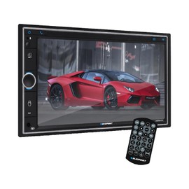 Blaupunkt CAMDEN 450 7 Touchscreen Double DIN Bluetooth AM/FM Digital Multimedia Receiver, 2x 6" 40 Watt Max 3-Way Car Speakers w/ Wire