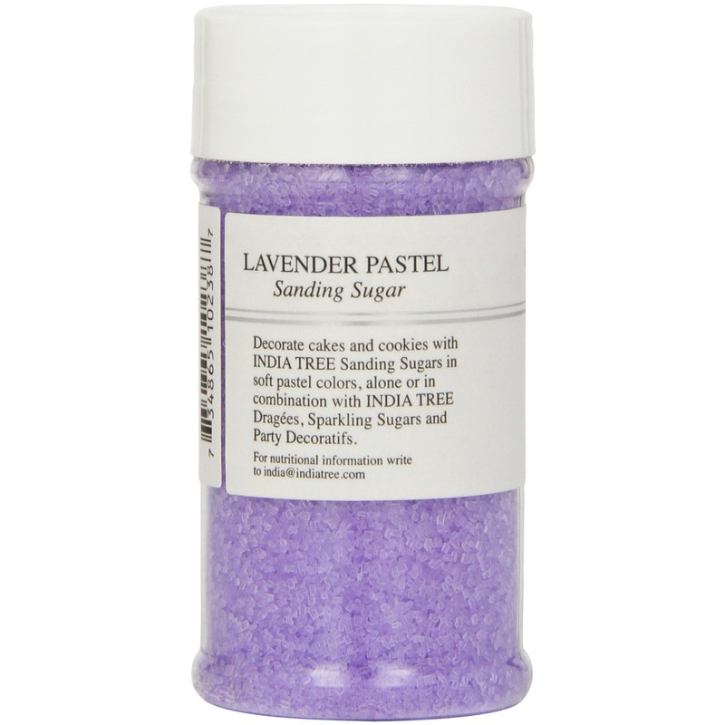 India Tree Lavender Pastel Sanding Sugar, 3.5 oz