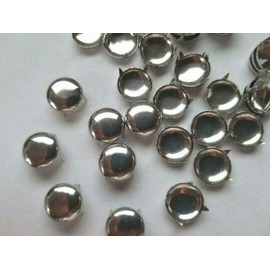 CraftbuddyUS 100pcs 10mm Silver Round Dome Studs, DIY