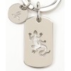 agnes b KH03-01 Men's Key Chain, Silver