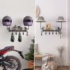 Motorcycle Helmet Holder Wall Mount, Rustic Helmet Display Rack with