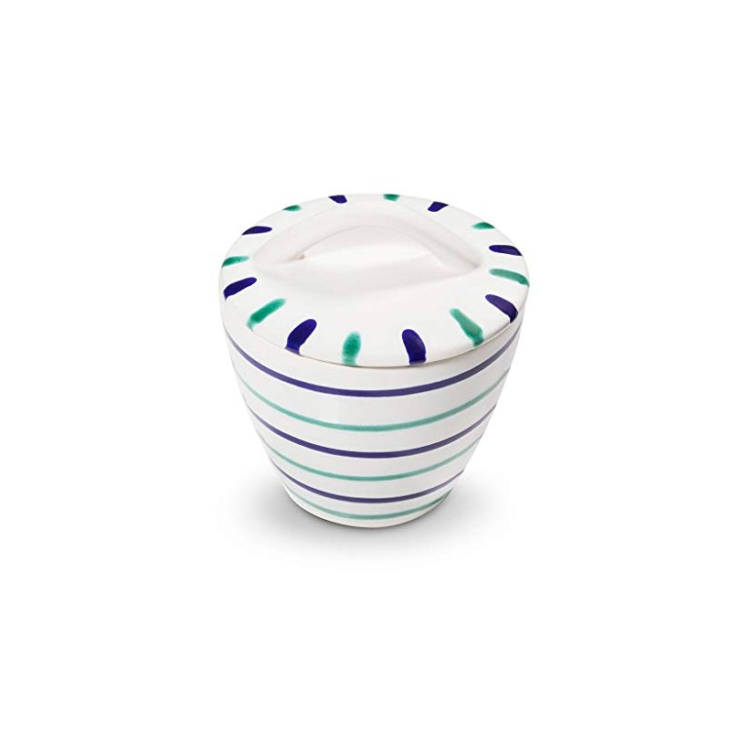 Gmundner Keramik Manufaktur 0104DZGO09 Traunsee Gourmet Sugar Bowl Diameter 9