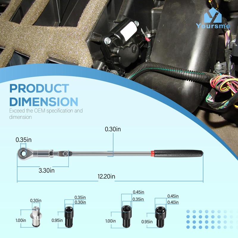 Yoursme 64180 Actuator Motor Wrench Kit Come with 5.5mm 7mm