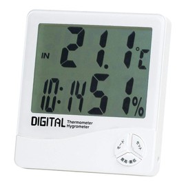 enpekkusu Place Weather Meter, Temperature and Humidity Meter, Digital Hygrometer Hanging, White TD – 8140