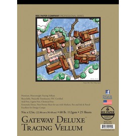 Bee Paper Gateway Trace Paper Pad, 9-Inch by 12-Inch