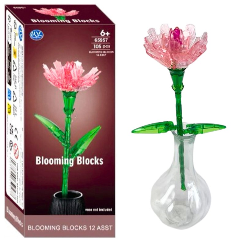 WL Blooming Blocks Buildable Flowers Build Your Own Bouquet -