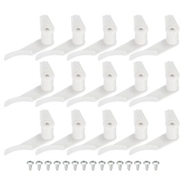 PATIKIL 3mm Lamp Shade Clips for Ceiling Flush Mount, 15 Pair Fixed Buckle Light Fixture Accessories Plastic White