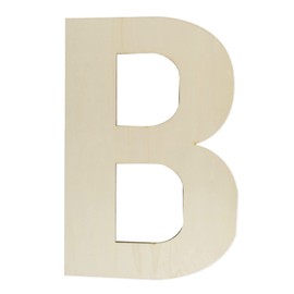 Wooden Letters 12 Inch, Big Wooden Letter B Shapes Cutouts Blank Unfinished Large Wood Alphabet Letters for DIY Crafts Wall Decor Painting Wedding Birthday Party Decoration Room Home Decorations