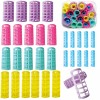Ulifebetter 30Pcs 플라스틱 헤어 컬링기 셀프 그립 무히트 세트 -