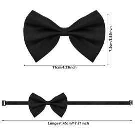 Granvoo Children's Braces Bow Tie Set, Y-Shape Adjustable Braces, Bowtie Set with 3 Sturdy Clips for Toddlers, Boys, Girls from 1-10 Years, navy