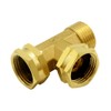 Hooshing Brass Garden Hose Tee Fitting 3/4" GHT Female x