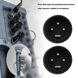 The Lord of the Tools 2Pcs Male 3-Pin XLR Connector Plug 3-Pin in Line XLR Connectors for Microphone Mic Cable Plug Connector Audio Speaker Socket Red