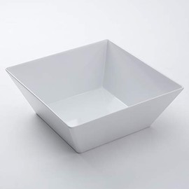 American Metalcraft MELSQ117 Endurance Melamine 12" Square Bowl, 208-Ounce, White (Pack of 6)