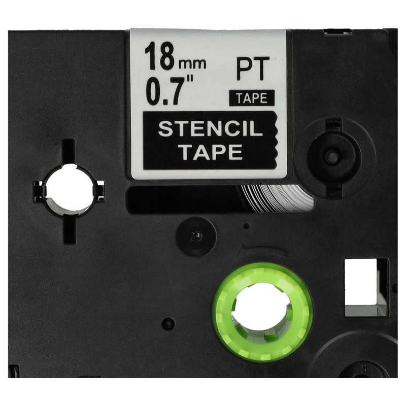 vhbw Stencil Tape White on Transparent for Label Devices Brother