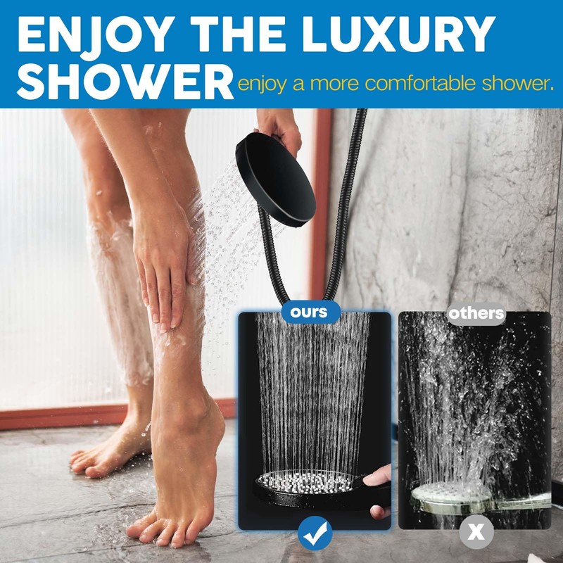 Shower Head,8”Rain Shower Head with Handheld Spray Combo and Adjustable