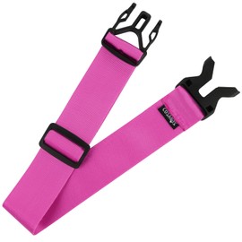 Cosmos Premium Nylon Add-A-Bag Travel Luggage Strap Belt with Quick Release Buckle (Pink)