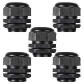 PENGLIN Cable Glands 1-1/4" NPT Nylon Cable Connector, Strain Relief Cord Connector, IP68 Waterproof Adjustable Locknut (1-1/4 Inch (5-Pack))