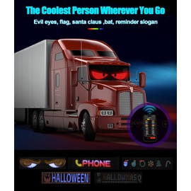 23.62" * 4.72" 2PCS Devil Eyes Light, Led Eyes Strips for Cars, Truck & SUV Perfectly Synced Dynamic Patterns, Remote & Bluetooth APP Control, USB-Powered, IP68 Waterproof