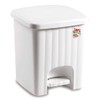 Stefanplast Pedalina Square Dustbin, White, 4.5 Litre
