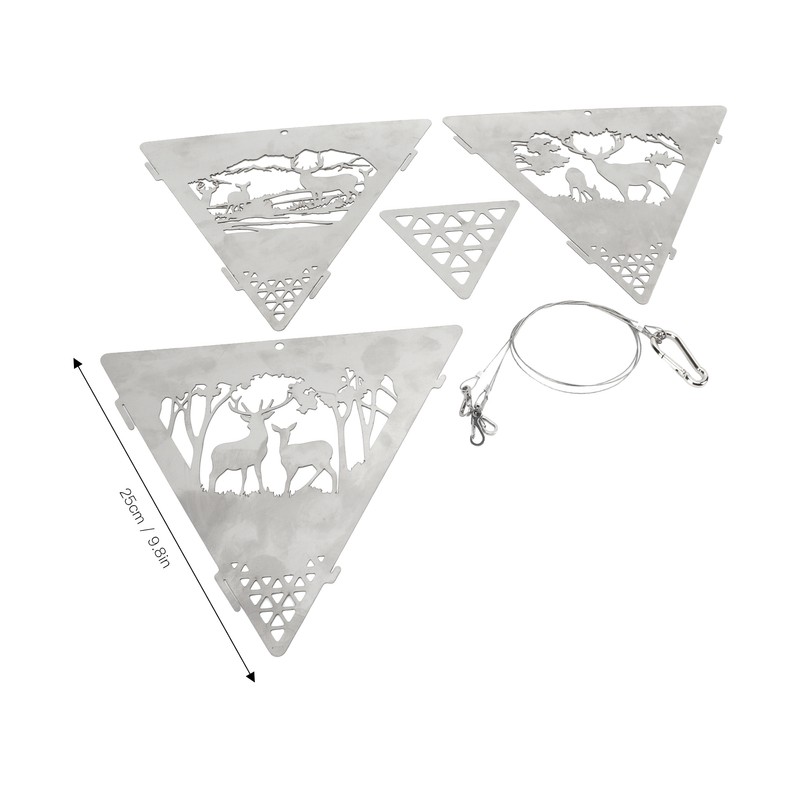 Triangular Campfire Grill Hanger Outdoor Portable Reindeer Bonfire Fire Pit