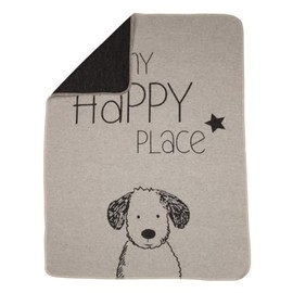 David Fussenegger Pet Blanket - Cuddly Blanket for Animals - Dog Blanket My Happy Place Made of 85% Cotton - GRS 90 x 70 cm