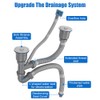 Double Sink Hose Drain Kit Universal Double Sink Drain Pipe