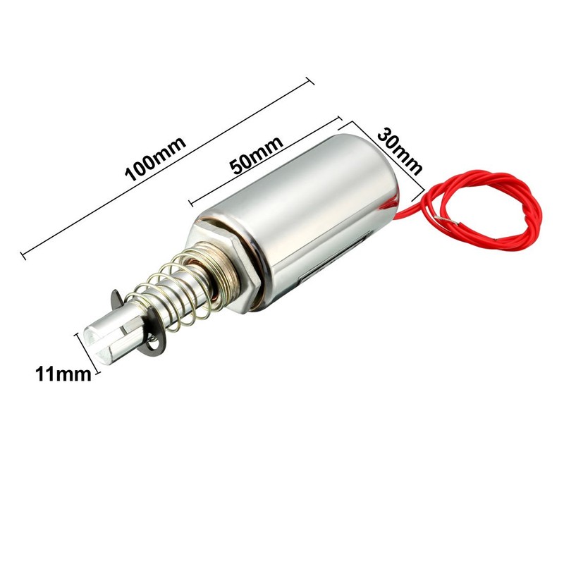 uxcell DC 12V 15N Force 10mm Stroke,Pull Push Type,Tubular Solenoid
