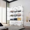 4-Tier Closet Storage Cabinet - 12-Cube, Modular & Matte ​Wardrobe