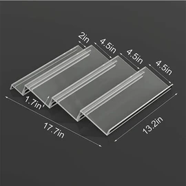 Spice Drawer Organizer, 4 Tier 1 Set Clear Acrylic Expandable from 13" to 26" Seasoning Jars Drawer Insert, Hold up 28 Spice Jars Kitchen Drawer Countertop Rack Tray (Jars and Labels not Included)