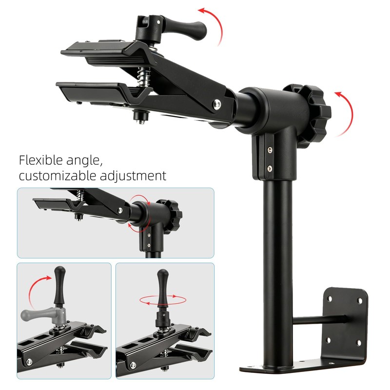 Urban Deco Bike Repair Stand Max 44lbs,Bench Mount Bike Stand,Black