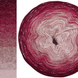 Glitter Colour Gradient Yarn, Ice Flower with Glitter, 5, 4 or 3 Ply, Bobbel Wool, Crochet, Knitting, Knitting Yarn (Blackberry Outside, 4-Ply, 200 g/760 m)