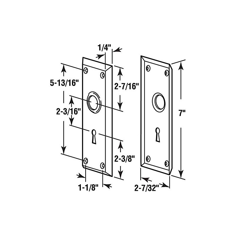 Prime-Line E 2718 Door Escutcheon Plates, Satin Nickel (2 Pack)